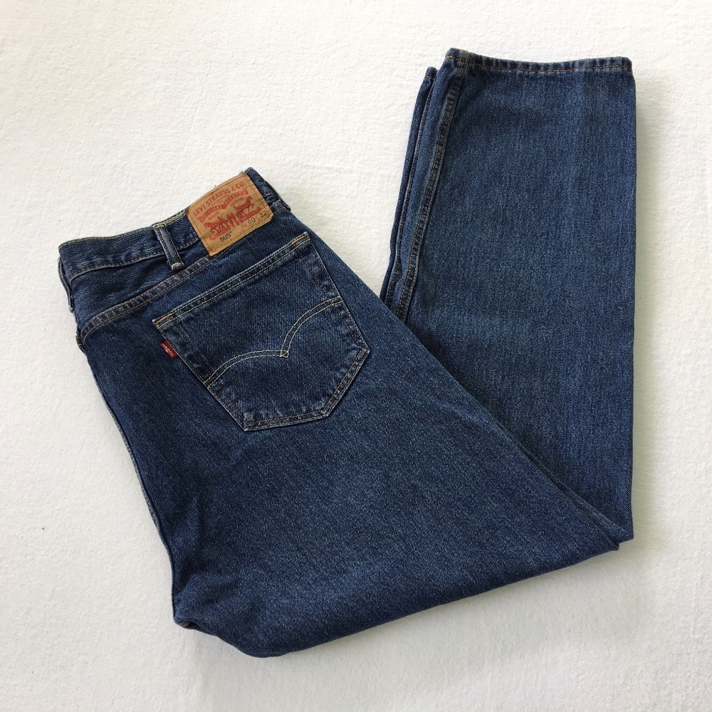 Men's Classic 505 Levi Blue Jeans W-40 L-32